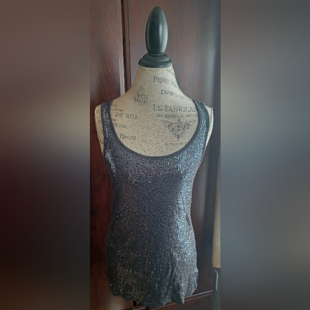 Maurices dark Grey sparkling tank top